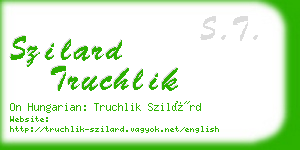 szilard truchlik business card